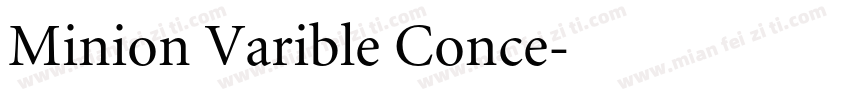 Minion Varible Conce字体转换